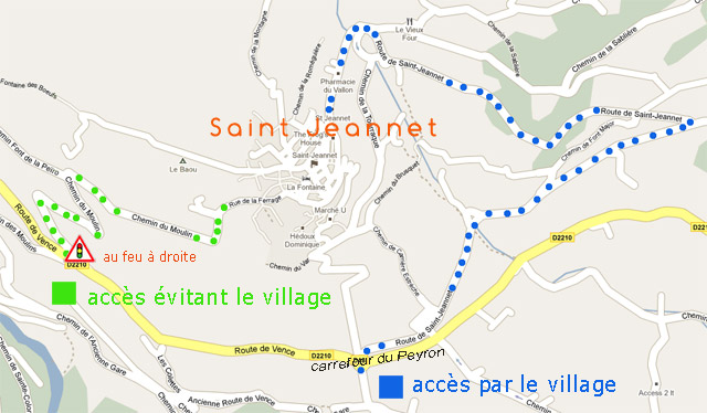Arrivée au village de Saint-Jeannet